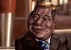 Denny Crane caricature illustration, from Boston Legal